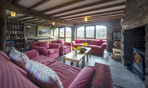 Abercynafon Farm Barn lounge