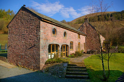 Abercynafon Farm Barn - outside